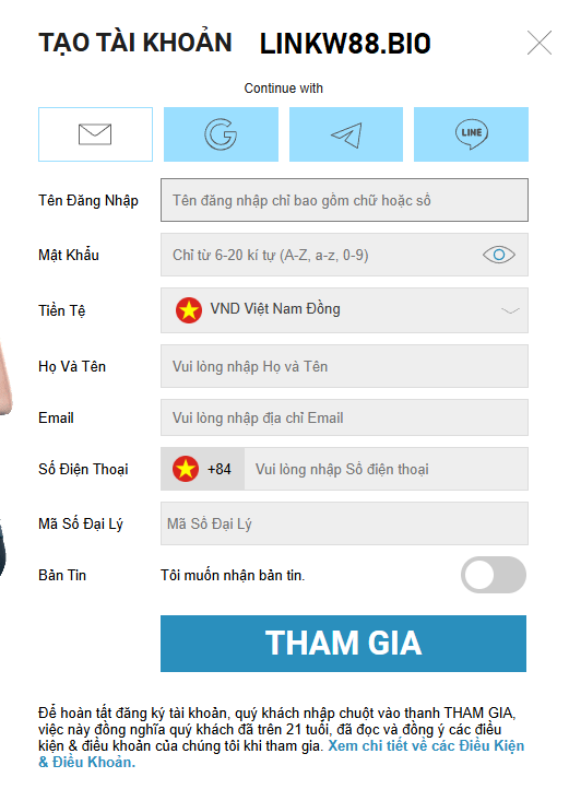 Cung cấp đăng ký tài khoản W88 Cung cấp đăng ký tài khoản W88